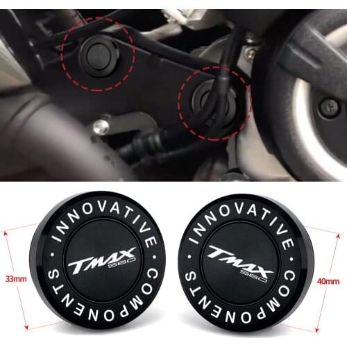 TMAX560 LOGO Motorcycle Frame Hole Caps Carved Decorative Cover Plug Accessories For Yamaha Tmax T-MAX 560 T max 2020 2021 2022