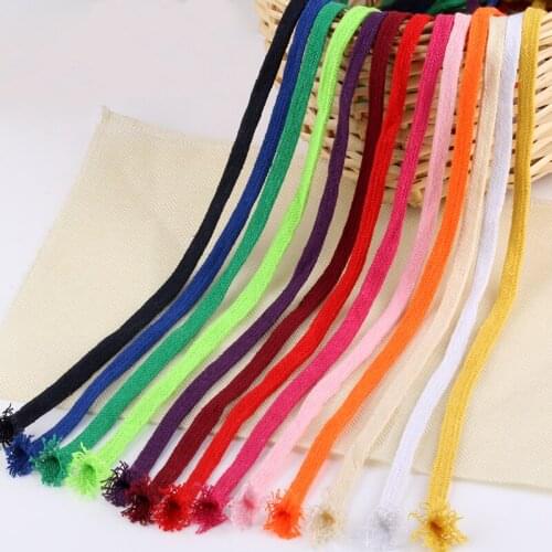 1cm Thick Colored Hollow Flat Cotton Rope Binding Trouser Waist Cord Braided Clothing Hat Seil Kordelzug Aus Hohlem Gurtband