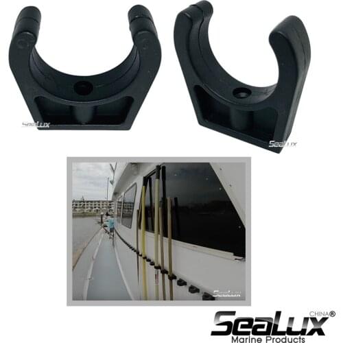 Sealux 10 pcs per set UV Stabilized Nylon Boat hook clip for tube size 1-3/4" diameter Marine accessories Yacht Boat Fishing