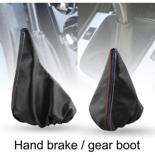 2Pcs Dust-proof Gear Shift Boot Handbrake Gaiter Replacement for BMW 3 Series E36 E46 M3 Gear Shift Knob
