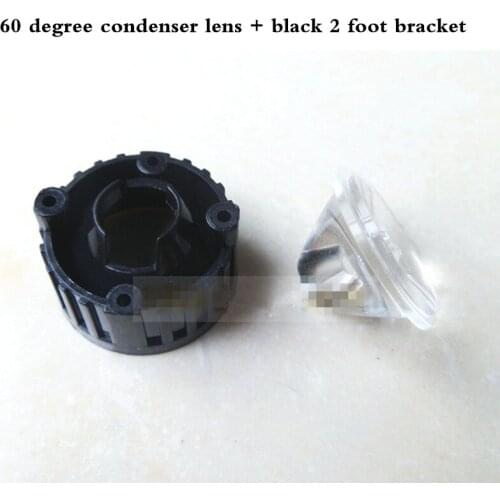 50pc 22mm black 2-foot ABS holder +60 degrees PMMA condenser lens 1w/3w LED beads special lens DIY aquarium lighting accessories