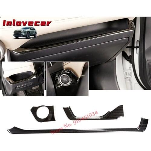 Stainless Steel Interior accessories ignition start cover trim for toyota rav4 rav 4 xa50 2019 2020 metal Garnish accesorios