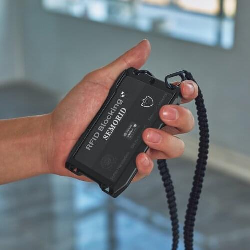 2021 New Aluminium Rfid Credit Card Holder Metal Wallet Men Fashion Black Bank Credit Cardholder Anti-thief Card Case Money Bag