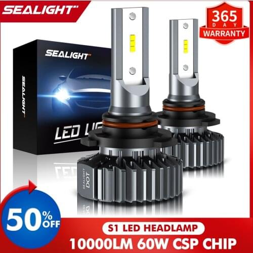 SEALIGHT H11 H13 H4 H7 Led Canbus H8 HB3 9005 HB4 9006 Led Headlights 6000K 10000LM Car Light Bulbs Automobiles Auto Head Lamp