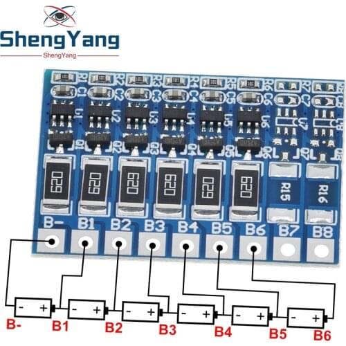 ShengYang 6S 4.2v li-ion balancer board 18650 li-ion balncing full charge battery balance board