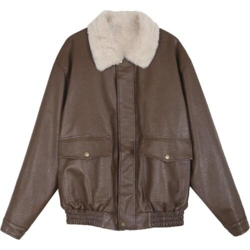 Bella Philosophy Women's Leather Jackets With Fur