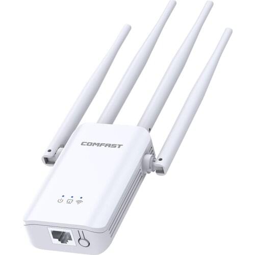 COMFAST 300Mbps Wireless WiFi Repeater 2.4GHz Wi fi Range Extender RJ45 WAN/LAN Port 4 Antenna Router Signal Booster CF-WR304S