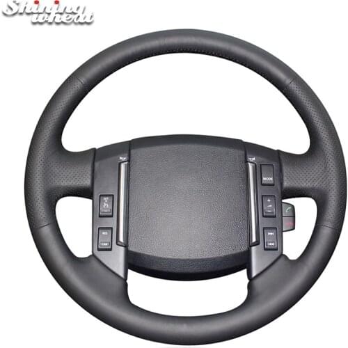 Shining wheat Black Artificial Leather Car Steering Wheel Cover for Land Rover Freelander 2 2007-2012