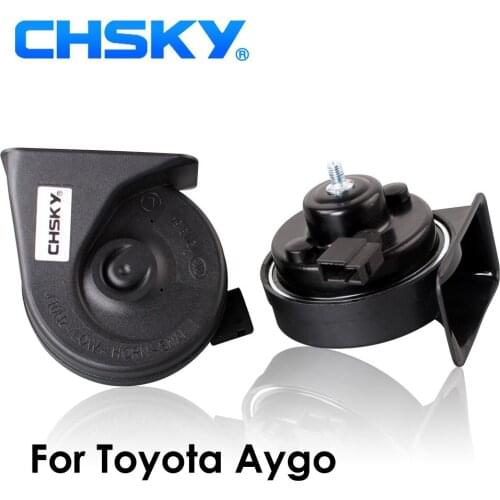 CHSKY Car Horn Snail type Horn For Toyota Aygo 2005 to NOW 12V Loudness 110-129db Auto Horn Long Life Time High Low Klaxon