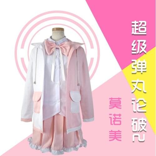 Danganronpa:New Trigger Happy Havoc Monome Unisex Cos Anthropomorphic Pink White Rabbit Beauty Cosplay Costume