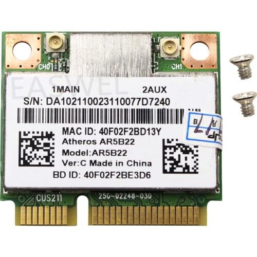 For Atheros AR9462 AR5B22 Mini PCI-E 802.11N WIFI WLAN CARD Bluetooth 4.0 2.4 & 5Ghz