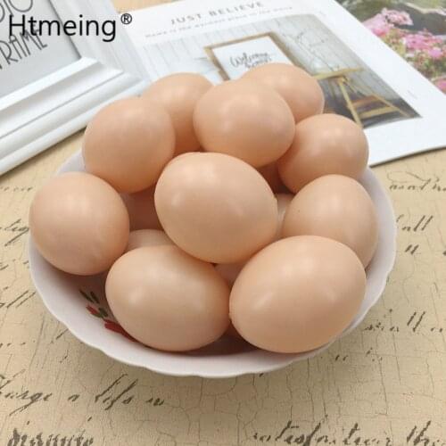 Htmeing 30pcs Creative Artificial Egg Realistic Chicken Eggs Toy Food Playset Home Decor Dollhouse Micro Landscape Ornaments