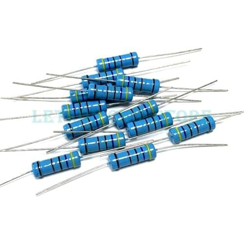 10pcs 3W Metal film resistor 1% 1R ~ 1M 1R 2.2R 4.7R 10R 22R 33R 47R 1K 2.2K 4.7K 10K 22K 33K 47K 100K 1 4.7 10 22 33 47 4K7 ohm