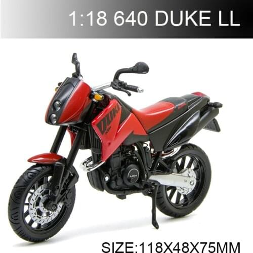 Maisto 1:18 Motorcycle Models KTM 640 DUKE LL 640 DUKE Diecast Plastic Moto Miniature Race Toy For Gift Collection