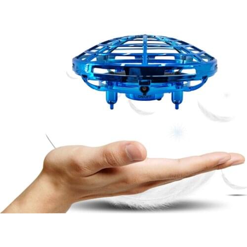 UFO Drone Kids Toys Fly Helicopter Infraed Hand Sensing Induction RC Aircraft Upgrade Quadcopter for Children,Adult Gift