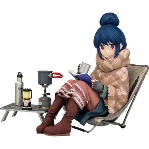 Pre-Sale Yuru Camp Shima Rin Japanese Anime Figure Cute Sweet Cartoon Model 13Cm Hand-Made Model Decoration Dolls Toys Gifts