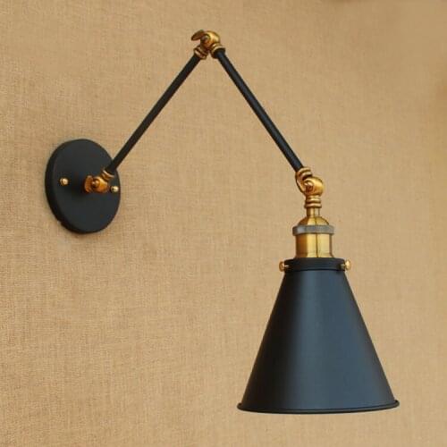 Adjustable Swing Long Arm Wall Lamp Vintage Dinning Room Stair Light Loft Style Industrial Wall Sconce Applique LED