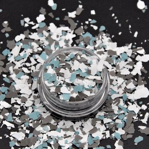Solvent resistance and acid-alkaline resistant Christmas blue white chunky glitter matte man glitter