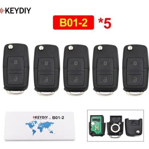 5Pcs/Lot B01-2 Universal 2 Button Remote Control Car Key B5 Style for KD Key Programmer KD MINI KD900 KD900+ URG200 KD-X2