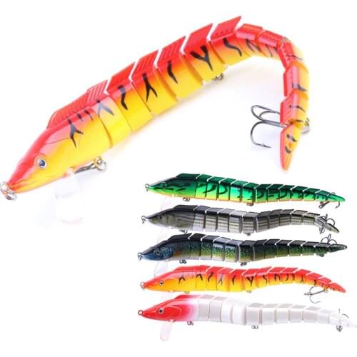 1pcs 23cm 46g Wobbler Pike Fishing Lure Multi Jointed Sections Crankbait Artificial Hard Bait Swimbait Fake Fish Fishing Tools