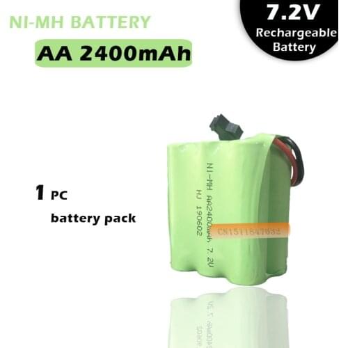 1pack 2400mah 7.2v rechargeable pack battery nimh 7.2v / aa nimh battery ni-mh 7.2v for Remote control electric toy tool boat