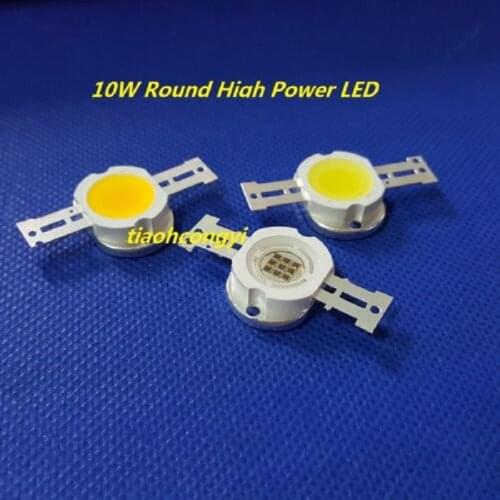 10W Round High Power LED Cold White Warm White Blue Green Ultra Violet UV 395nm
