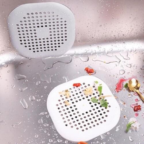 Eco-friendly 2Pcs Premium Anti-Clogging Floor Drain Square Hair Drain Cover Flexible for Bathtub