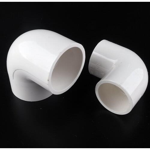 20pcs~5pcs Inner Diameter 20~50mm PVC Pipe 90° Equal Elbow Connector Plastic Water Supply Joint Fittings Irrigation System Parts