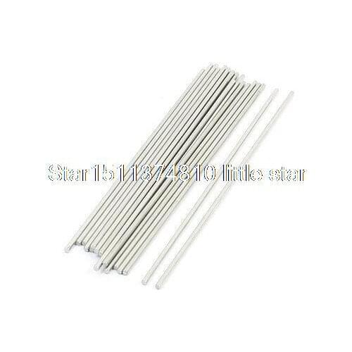 20Pcs Metal Milling Welding Working Stainless Steel Round Rods 130 x 2mm