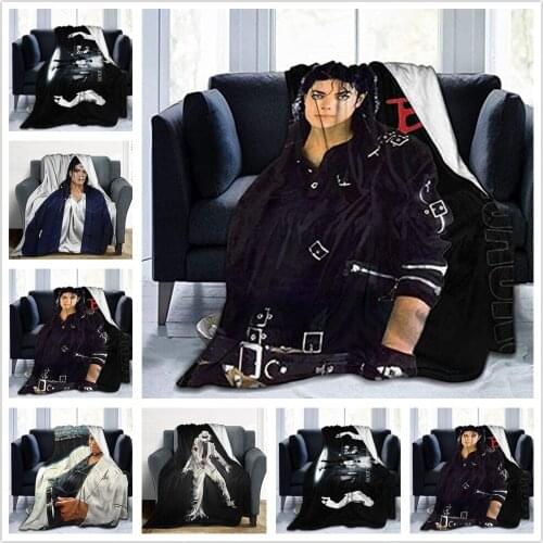 Michael Jackson 3D Blanket Flannel Bed Throw Soft Cozy Bedspread Sofa Gift All Season Living Room/Bedroom/Office Warm Blanket
