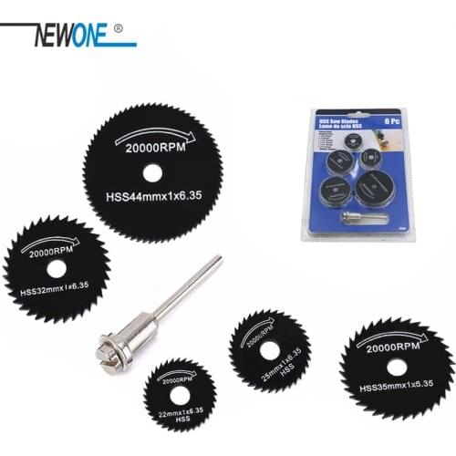 5Pcs HSS Saw Blades For Metal Dremel Rotary Tool Cutting Discs Wheel + 1 Mandrel For Proxxon Dremel Rotary Tools
