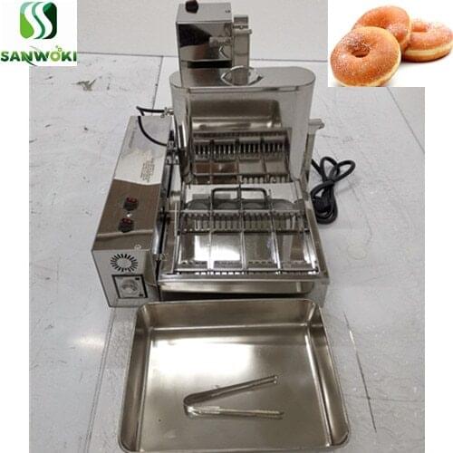 Automatic electric donut machine 4 rows doughnut making machine mini donut frying machine circle dough bread maker machine