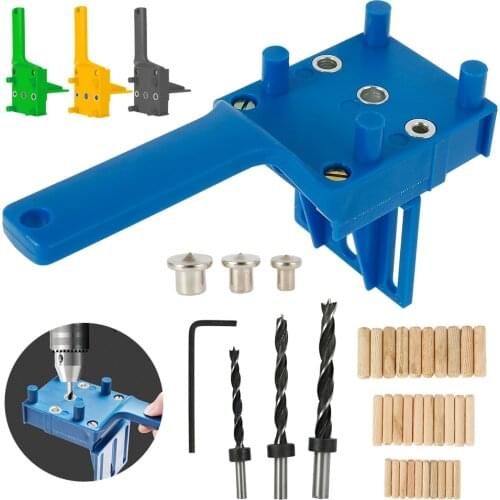 Woodworking Dowel Jig Oblique Hole Locator Drill Bit Handheld Drilling Doweling Hole Saw Drills Guide Hole Locator For Carpentry
