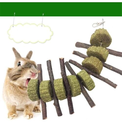 Hamster Rabbit Molar Chew Toy Small Pet Biting Grind Teeth Hamster Grass Ball Grass Cake Weed Rope String Training Toys