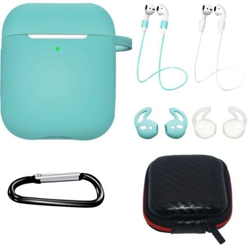 Perfect 7 in 1 Case Protective Case For AirPods Headphone Silicone Cover For Air Pods 2 Case Wireless Earphone Accessories