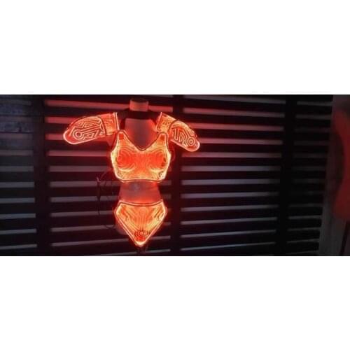 Customized Female Girl Dance Dress 7 Color Dancing LED underwear armor