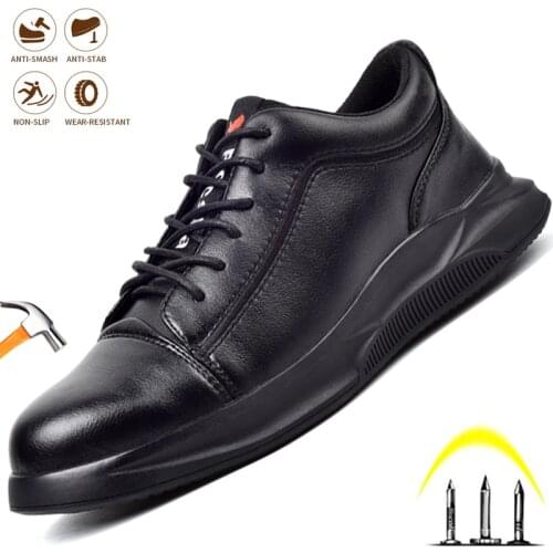 Fashion Mens Safety Work Shoes Puncture-Proof Anti-smash Work Boots Indestructible Footwear Protect Comfor Sneakers Waterproof
