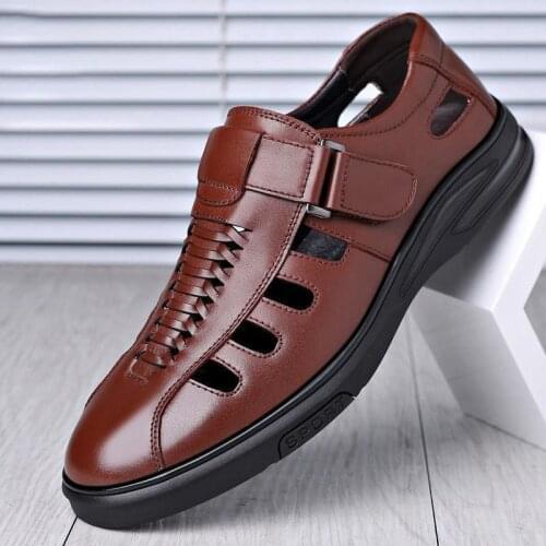 Leather Shoes Mens Sandals Summer Fashion Shoes Original Chaussure Homme Zapatos De Hombre