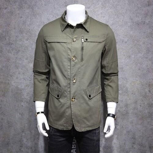 Men Outdoor Long Sleeve Cardigan Military Tactical Shirts Cotton Breathable Wear-resistant Tops Climbing Hiking Lapel Shirts