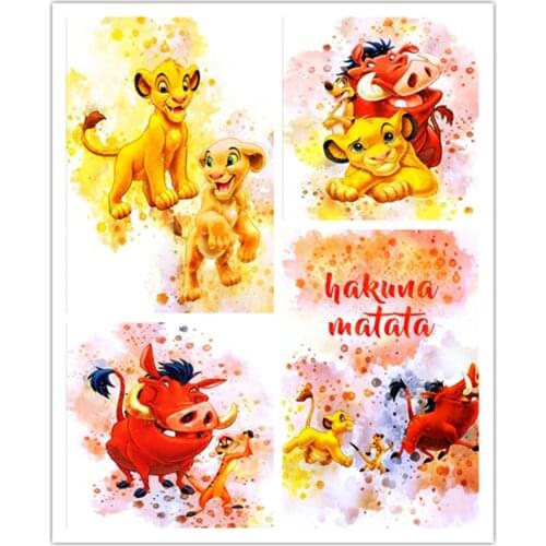 Disney Anime Watercolor Cartoon Lion King Diamond Painting Embroidery Cross Stitch Mosaic Artist Home Decoration Gift