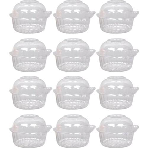 Disposable Cup Cake Boxes and Packaging Transparent Cat Head Shaped Plastic Pastries Box Cupcake Muffin Dome Holder Case