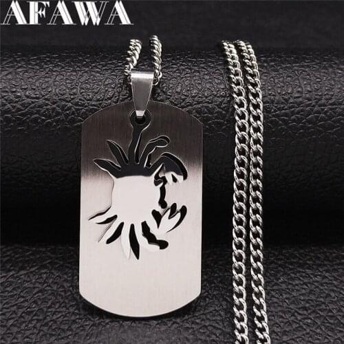 Stainless Steel Cancer Astrology Pendant Necklace Silver Color Necklace Chain Jewelry pendentif acier inoxydable NXS01