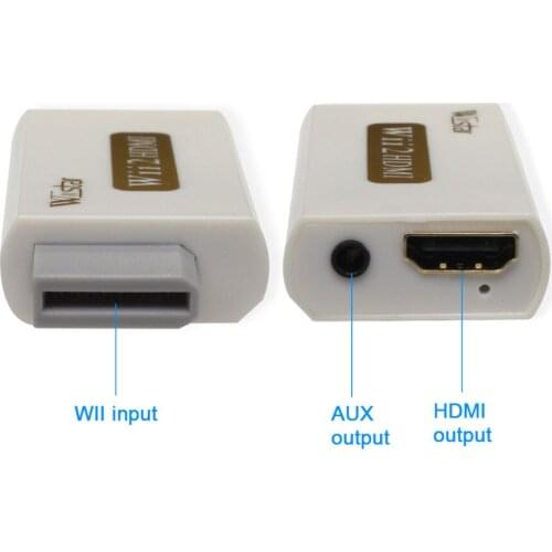 Wiistar Wii to HDMI Adapter Converter Support FullHD 720P 1080P 3.5mm Audio Wii2HDMI Adapter