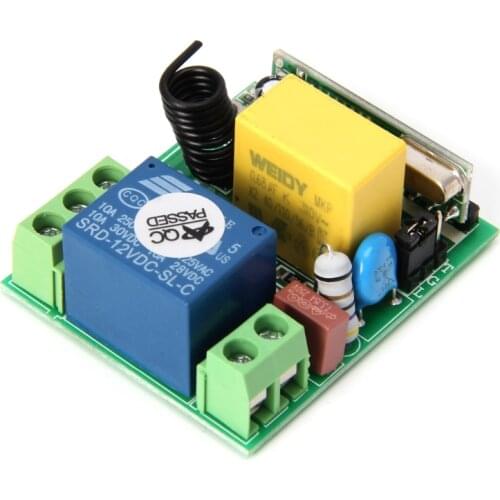 AC 220V 10A 1CH RF 315MHz Wireless Remote Control Switch Receiver + Transmitter Kit