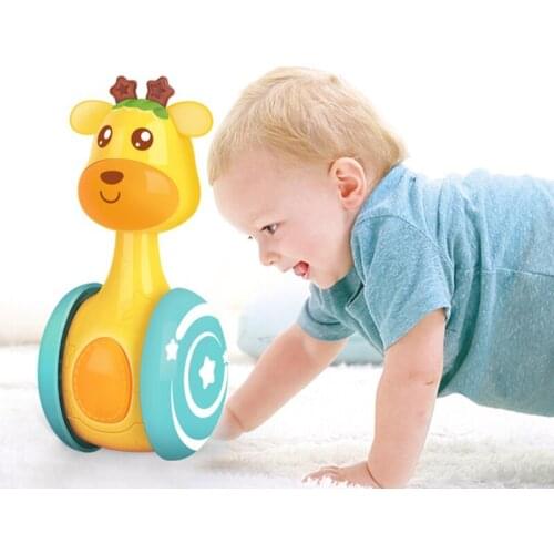 Newbron Rattles Walk Tumbler Doll Baby Toys Bell Music Roly-poly Learning Education Toy Infant Gift Toddler Toys Bebe 0-12 Month