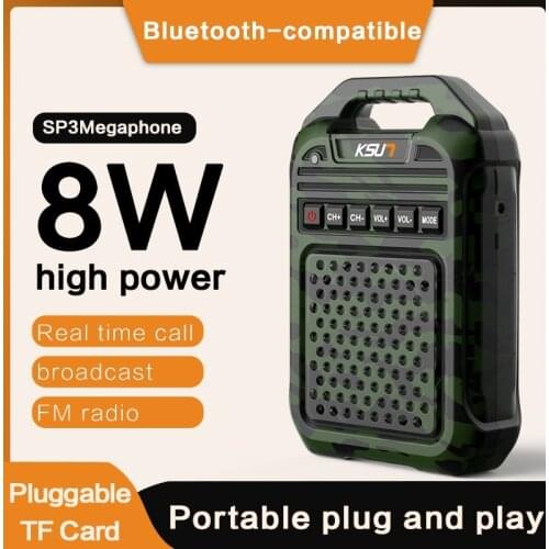 Portable Voice Amplifier Bank Window Radio Station Walkie Talkie Wireless Mic Loudspeaker 160dB Bluetooth-compatible KSUN SP3