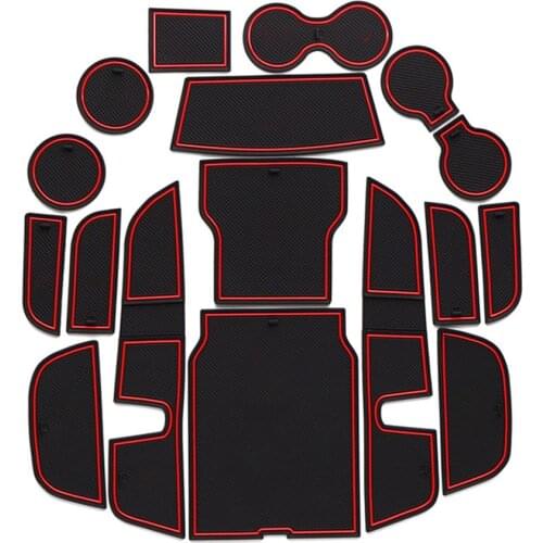 Anti-Slip Gate Slot Mat Rubber Coaster for Great Wall Haval H9 2015 2016 2017 2018 2019 Non-slip Cup Mats Accessories Stickers