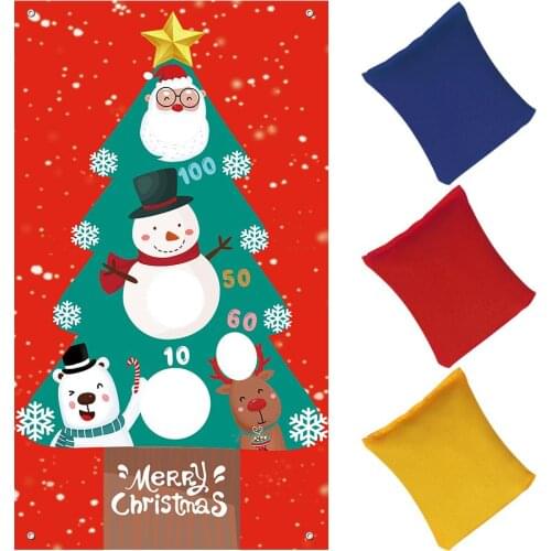 Christmas Toss Games with 3 Bean Bag Fun Christmas Game for Kids Adults Christmas Party Activities Christmas Decorations