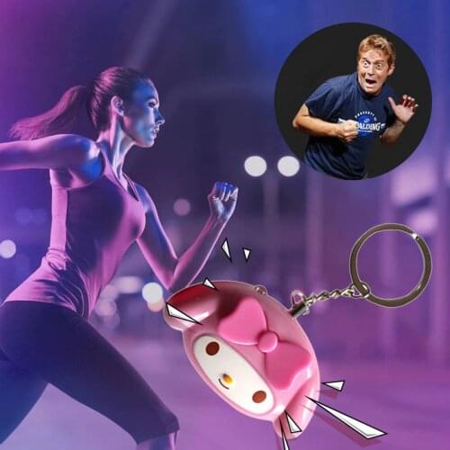 Cute Mini Self Defense Alarm 120dB Super Loud Personal Security Alarm Anti-Attack Emergency Alarm Keyring For Women Kids Elderly