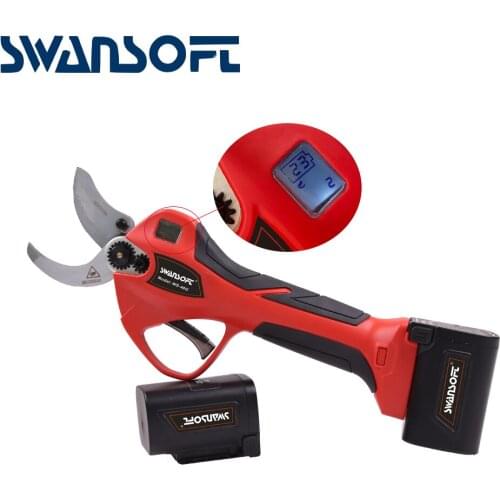 SWANSOFT LED cordless garden 40MM Electric Fruit Branches Scissors Pruning Shears